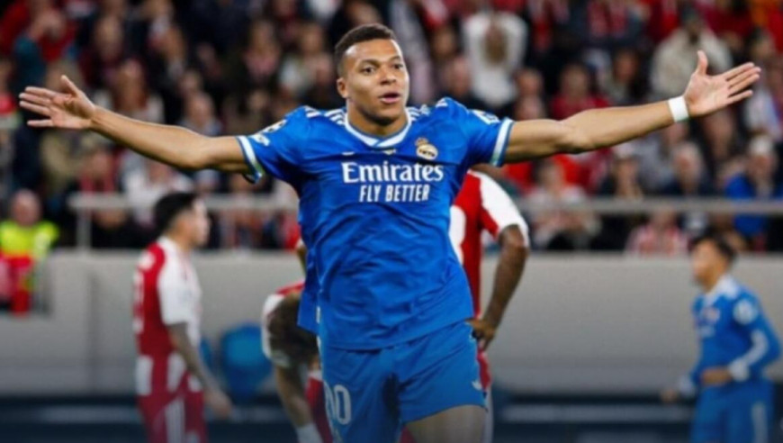 欧冠-险胜！皇马4-3奥林匹亚科斯，姆巴佩大四喜，维尼修斯助攻双响