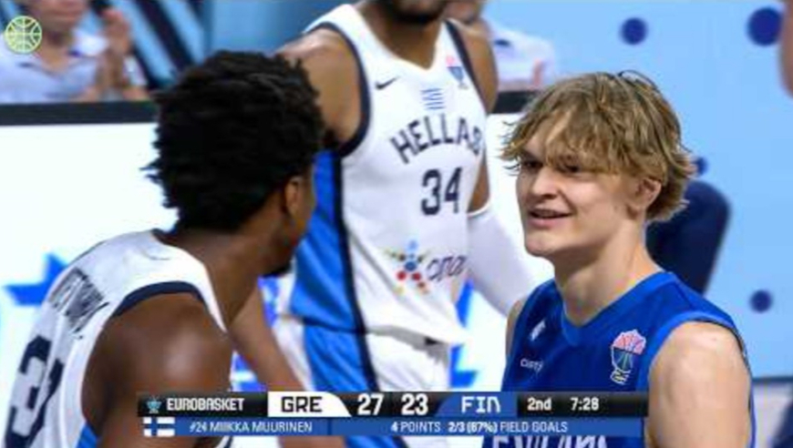 人送外号“扣篮耶稣”！FIBA官方发布芬兰天才穆里宁25年欧洲杯集锦
