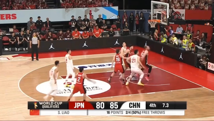 绝地反击!中国男篮对阵日本男篮全场反击回顾