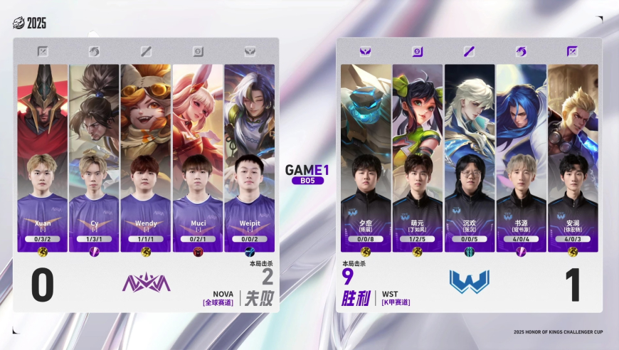 2025年王者荣耀挑战者杯 淘汰赛第一轮DAY3 NOVA vs WST_1