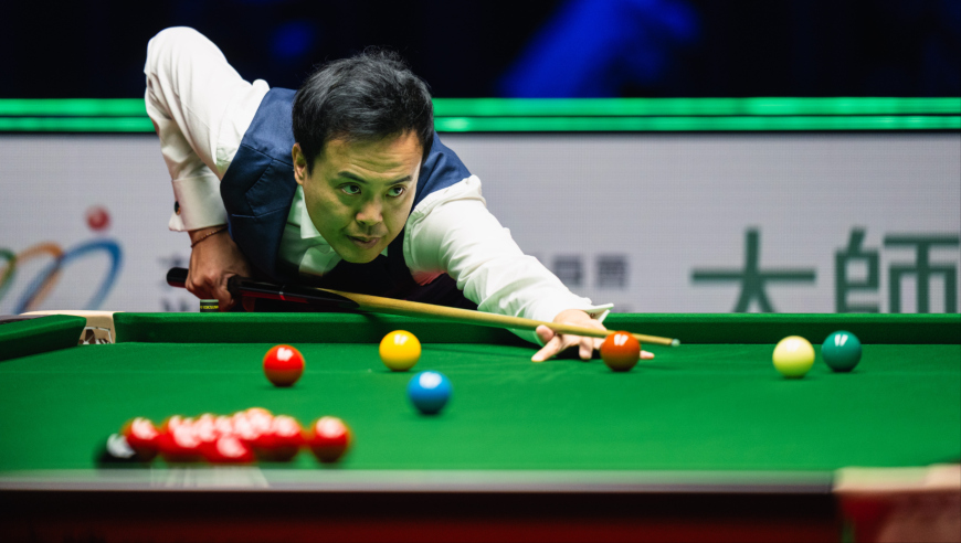 丁俊晖状态低迷 傅家俊赛点局强行破百 5:2晋级正赛