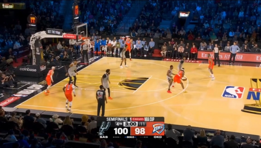 全队欢呼沸腾！原声还原马刺雷霆最后3分钟：亚历山大彻底被锁死