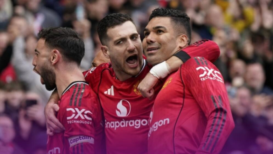 英超-曼联3-1维拉，B费助攻双响破小贝纪录，卡塞米罗、库尼亚、舍什科破门