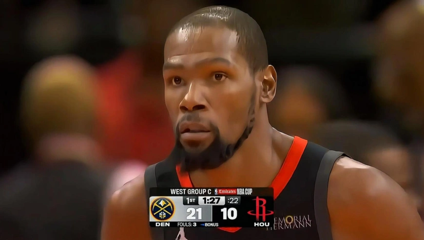 离谱！火箭首节五分钟未得分被掘金打出8-0 杜兰特硬解打破得分荒