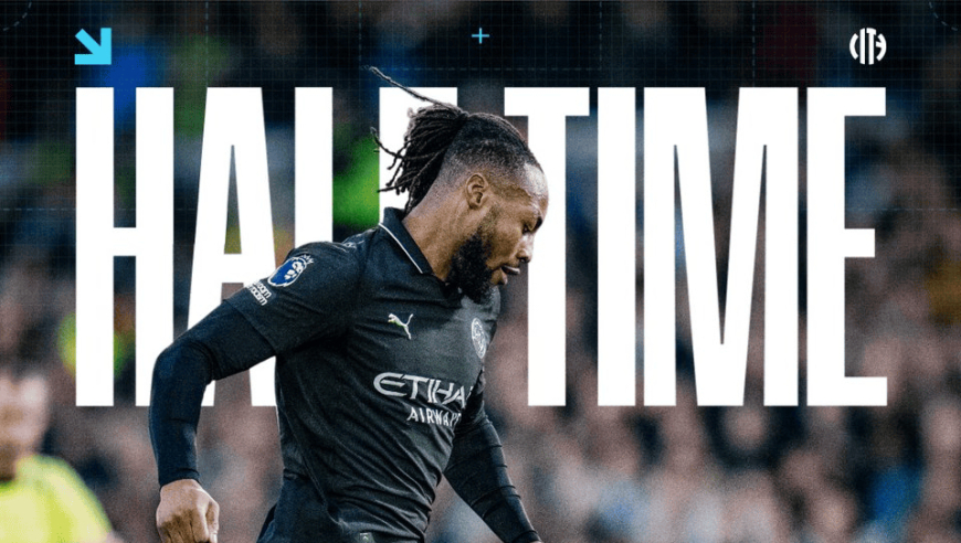 利兹联0-1曼城半场数据：控球率24%-76%射门8-4xG1.24-0.98