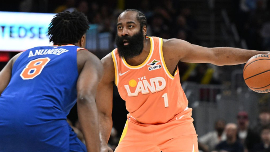 哈登加盟骑士7战6胜！轻取20分4助拿下尼克斯 全场零罚球