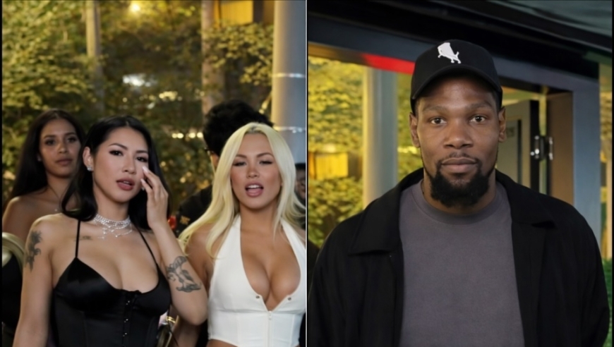 37岁杜兰特真会玩！与朋友在迈阿密聚餐 同行包括十数位火辣模特女郎