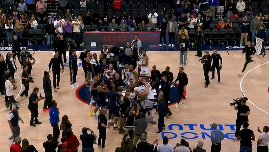 快船森林狼赛后冲突全过程：马瑟林与麦丹爆发争吵 现场乱作一团