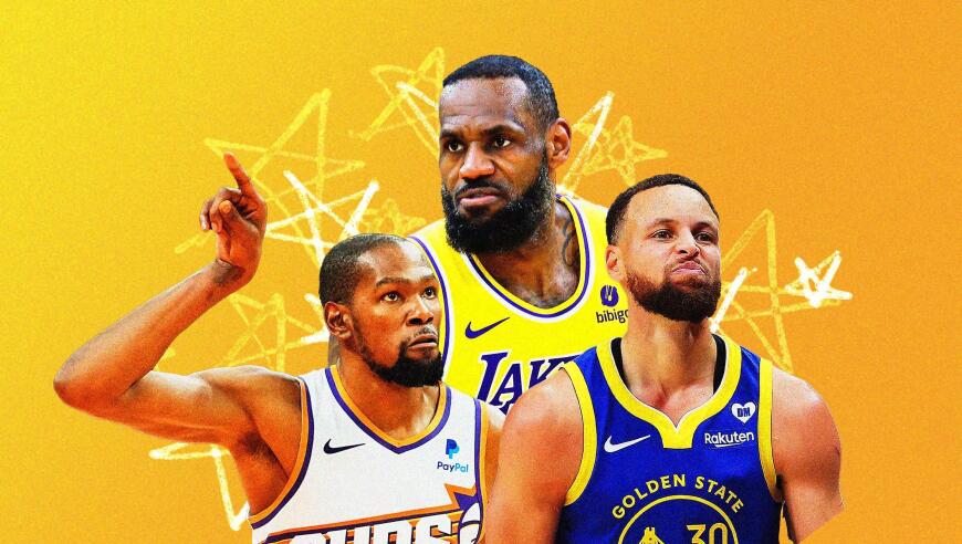 詹姆斯排第2！美媒评NBA巨星TOP50：哈登落选库里9科比10杜兰特15