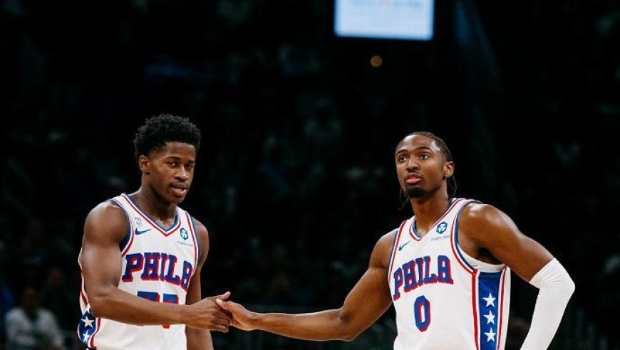 马克西34+12大帝准三双，莫兰特空砍40分，费城三巨头破不胜魔咒