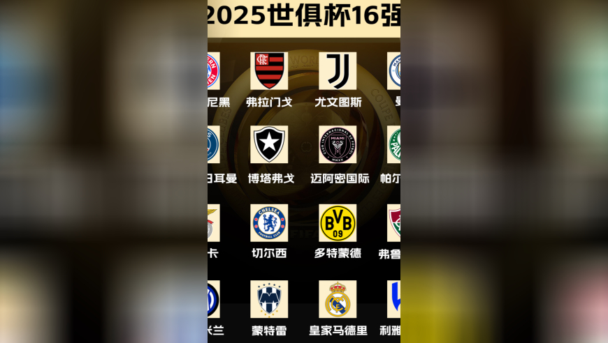 世俱杯16强出炉！皇马VS尤文，梅西战旧主，利雅得新月亚洲独苗