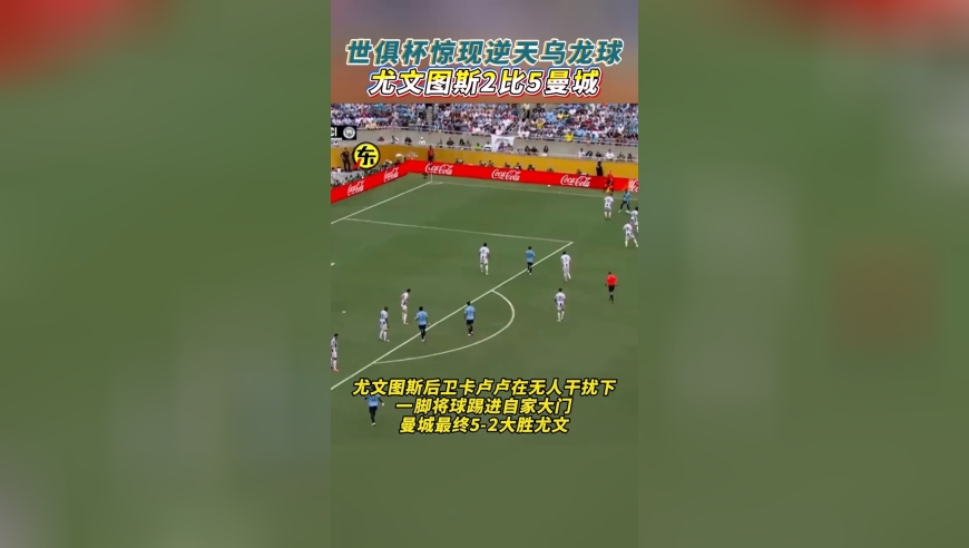 世俱杯现逆天乌龙球，卡卢卢将球打进自家大门，双手捂头不敢相信