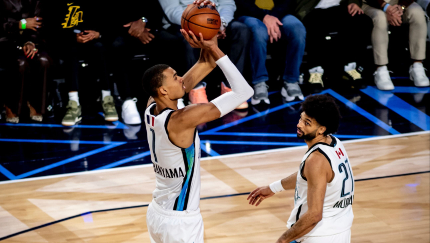 拯救全明星！文班亚马33分全过程，完全是当季后赛来打，真的太想赢了