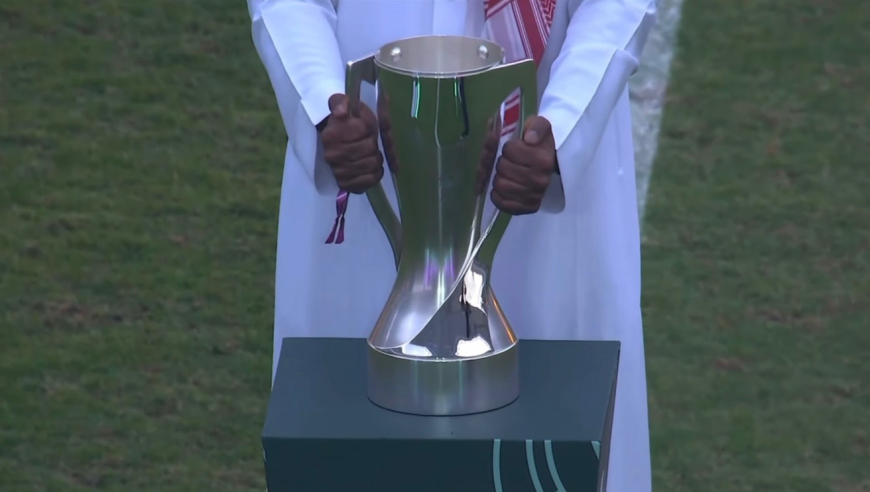 中日对决即将打响！U23亚洲杯决赛&ldquo;光剑舞&rdquo;暖场 冠军奖杯已就位