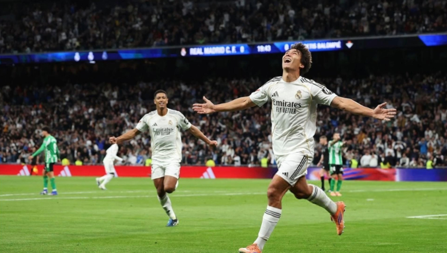 完美的夜晚！皇马21岁小将完美戴帽：胸部抽射世界波+绝妙脚后跟