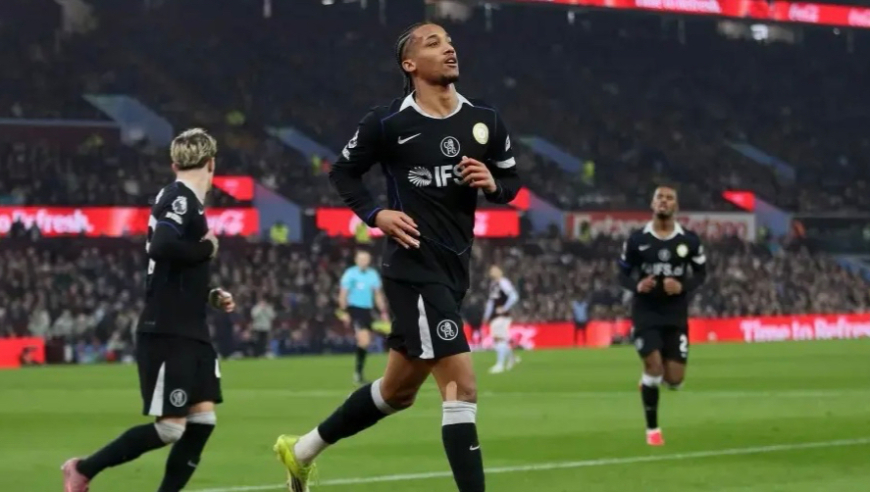 英超：切尔西客场4-1逆转维拉 若昂-佩德罗帽子戏法 帕尔默破门