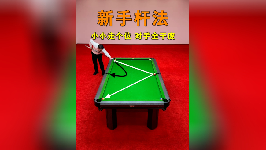 新手学什么杆法？这期视频教会你高中低杆左右塞，着重瞄准、击球和出杆力度，让初学者也能看懂学会！