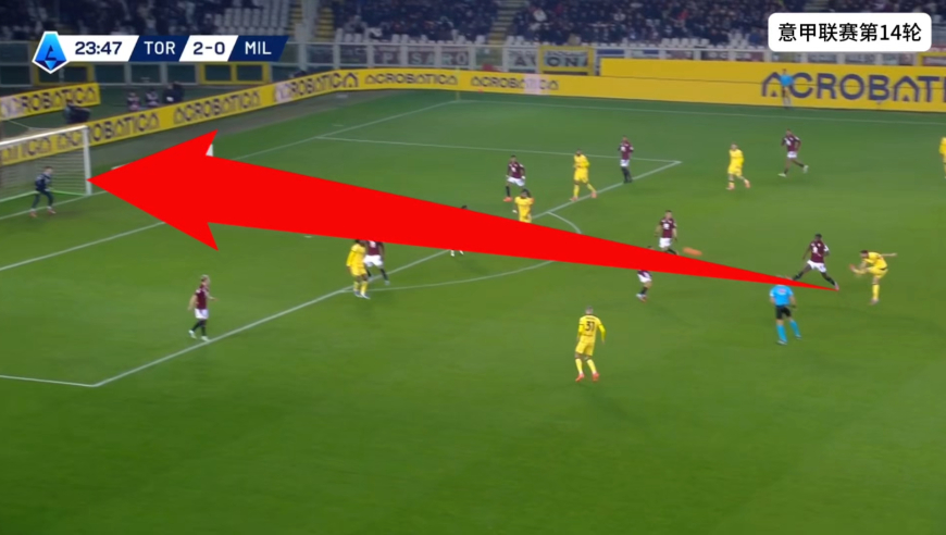 彻底打服对手！八倍镜还原米兰悍将30米炸裂世界波，对手9人无奈目送