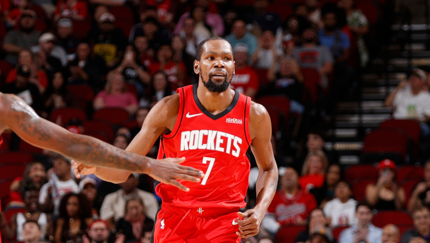 火箭升西部第三！杜兰特26+6迎伟大里程碑：比肩詹皇成历史第4人