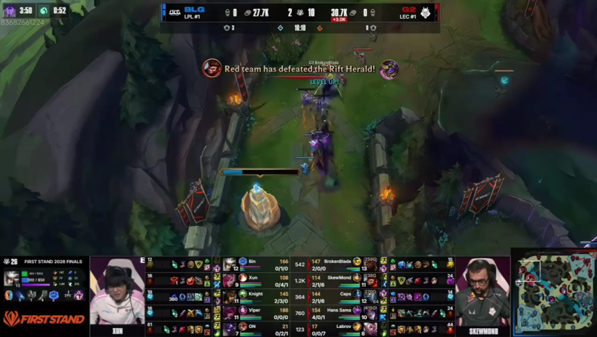 【G2对战BLG】第四局赛事速看！等Bin哥的青钢影三件套！游戏结束！直接夺冠！