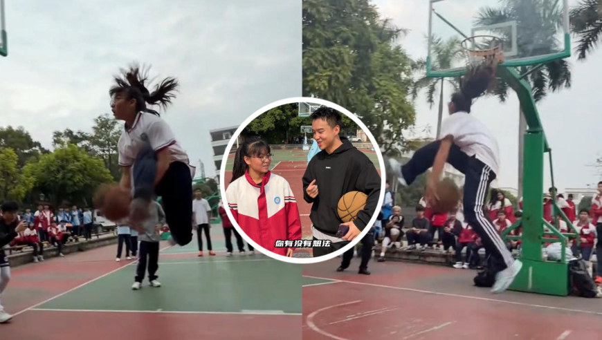 篮球未来之星！广西高二女生一招神龙摆尾动作，获职业队试训邀请