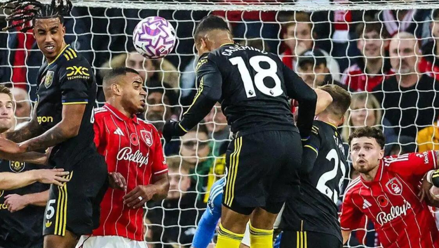 英超-连胜终止！曼联2-2诺丁汉森林！卡塞米罗破门，阿玛德世界波