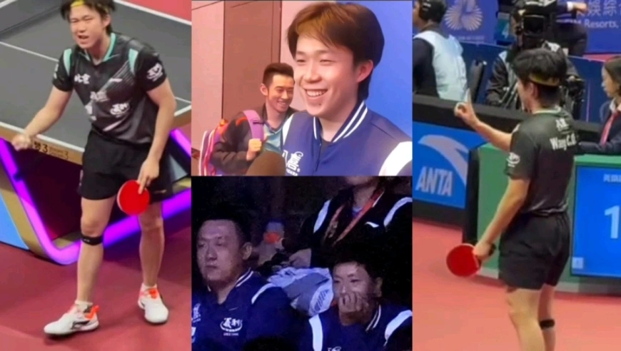 王楚钦全运鏖战7局细节拉满：表情+肢体语言丰富，马龙观战团魂炸裂