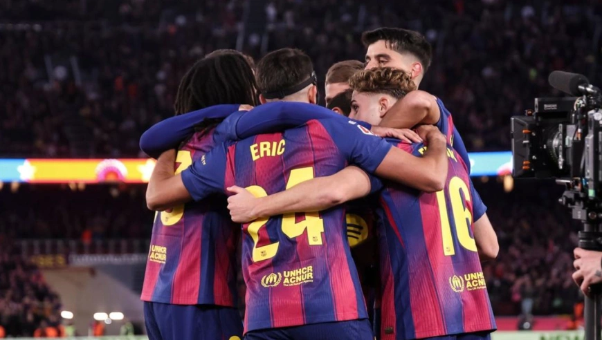 西甲榜首易主，竞争白热化，前2积分相同，亚马尔两度助攻