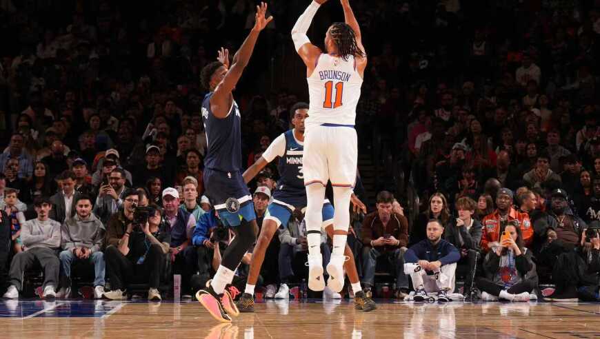 NBA季前赛：森林狼遭尼克斯加时逆转 华子17分布伦森14中4