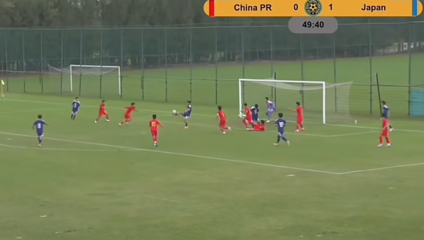 U15东亚杯开门黑！中国0-3日本：防线屡次犯错6分钟丢两球