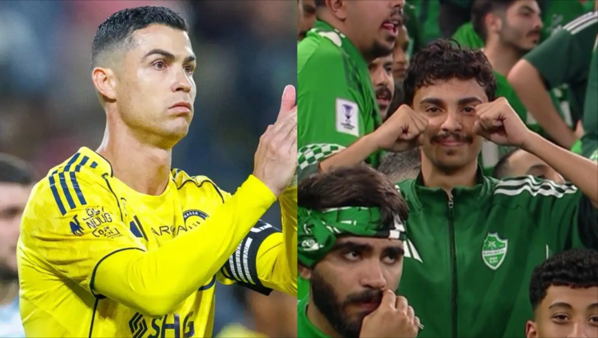 球迷哭泣庆祝疑挑衅C罗！回看胜利输球压哨两红牌，菲利克斯被扇耳光