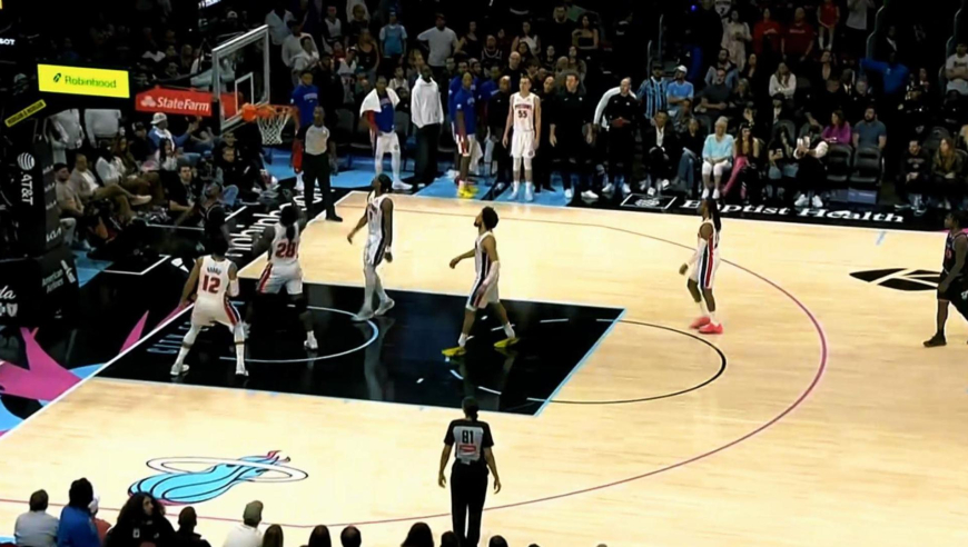 活塞热火最后时刻：坎宁安拒绝世界难题 热火鲍威尔铁血上篮