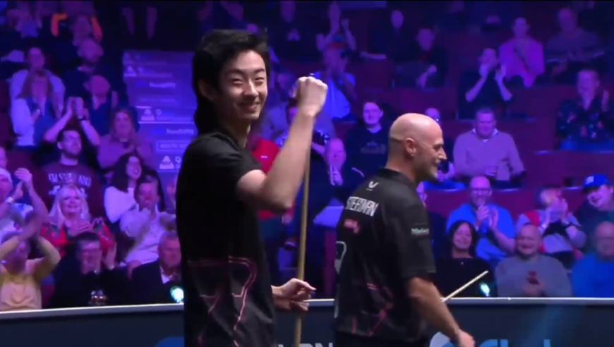 几乎锁定赛会最高分！吴宜泽10秒限时轰出单杆141分，精彩绝伦！