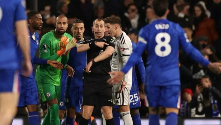 英超：十人切尔西1-2客负富勒姆 德拉普破门 库库雷利亚染红