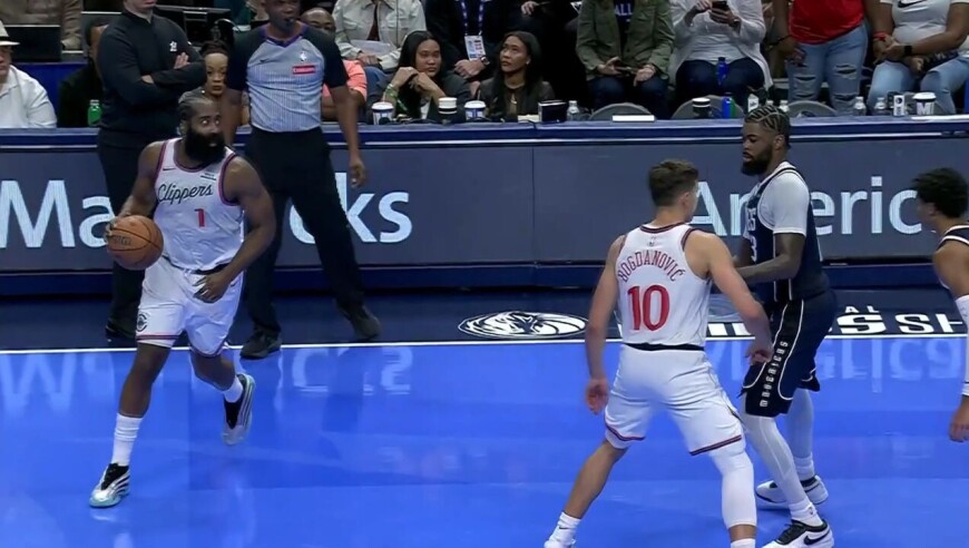 【球星】哈登vs独行侠集锦 狂轰41+14+11大三双成快船队史第一人