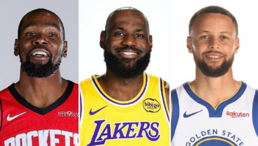 NBA新赛季收入TOP20：詹姆斯居首库里杜兰特二三 均超1亿美元