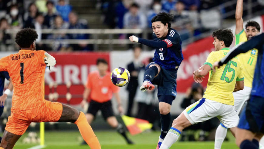 亚洲第1杀疯了！日本主场打崩巴西：20分钟3球大逆转 安帅看傻了