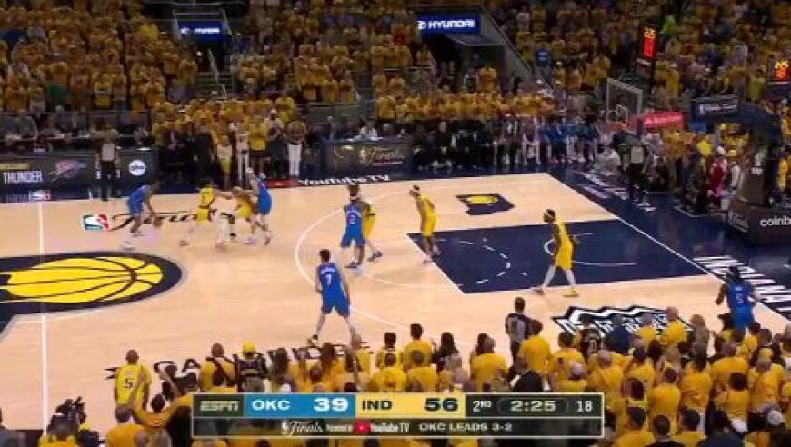NBA总决赛G6：雷霆vs步行者第2节中文解说回放