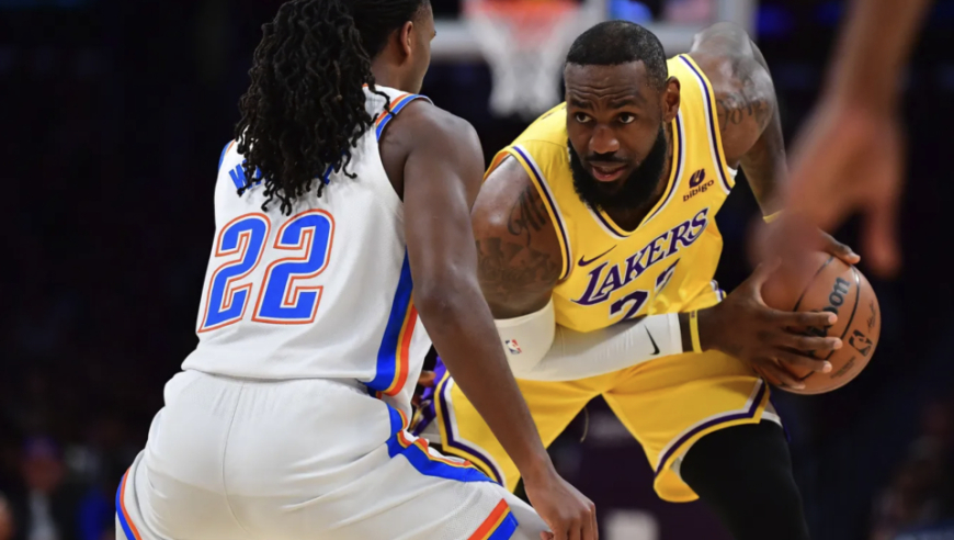 10日NBA前瞻：詹姆斯率湖人挑战榜首雷霆 哈登米切尔对决约穆