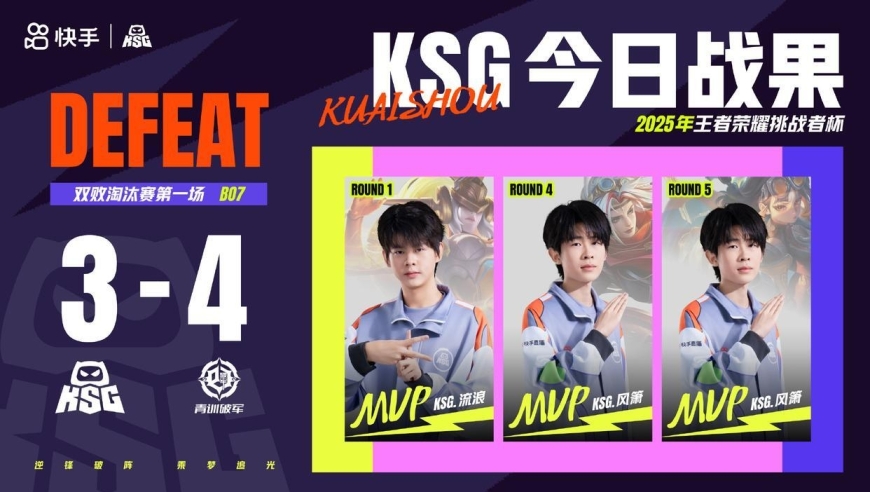 超越级挑战！青训破军4:3战胜苏州KSG：&ldquo;这届年轻选手真心猛&rdquo;