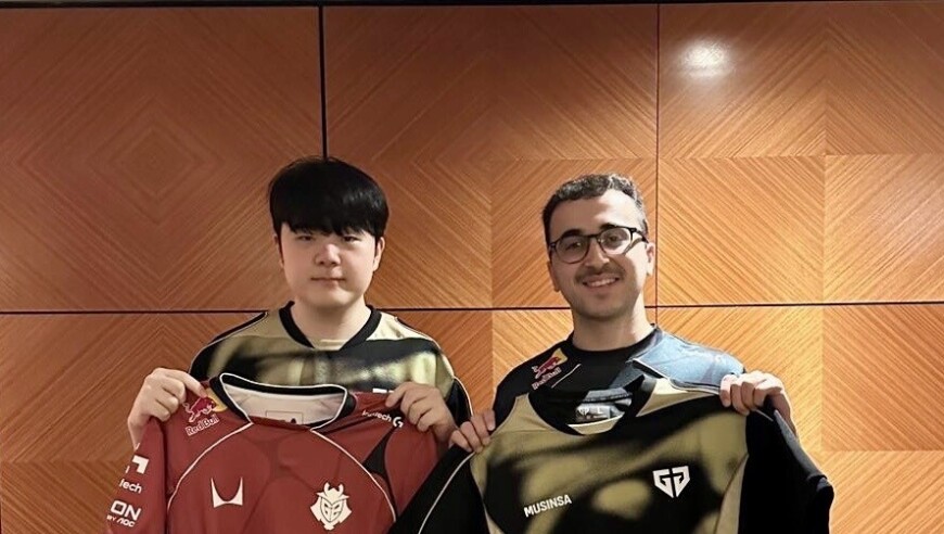 G2分享SkewMond与Canyon合照：世界最佳打野和Canyon的合照