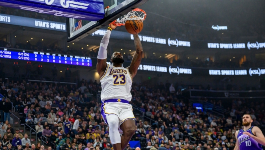 最后5.8秒死里逃生！东詹里合砍72分，湖人4连胜升至西部第2！