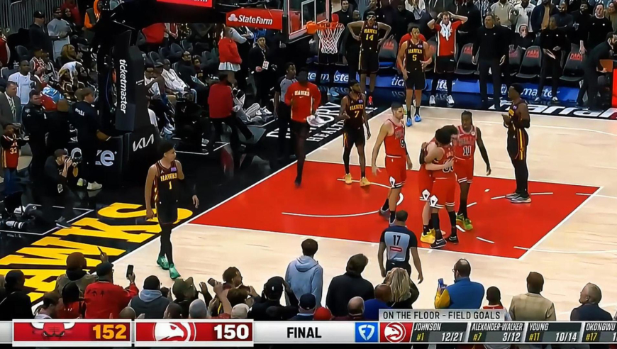 公牛老鹰决胜时刻：老鹰两记神级三分险逆天 特雷杨投丢绝平球惜败