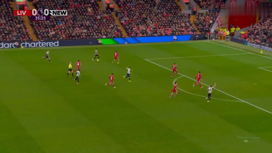 太刺激！慢镜还原利物浦4-1逆转纽卡斯尔联全过程，全场沸腾