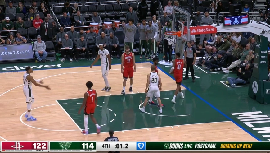 原声回顾火箭雄鹿决胜时刻！字母关键丢罚 申京极限一挑二杀死比赛