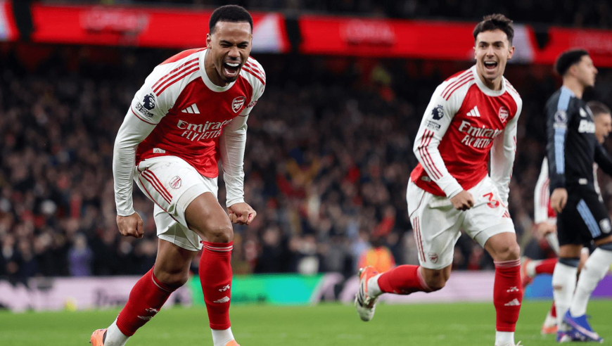 2分钟速看阿森纳4-1狂胜维拉，每个进球都是世界级全场疯狂庆祝