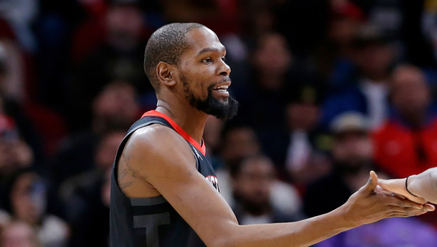 杜兰特vs灰熊33分集锦：24投11中+死神降临连进三分助火箭定胜局