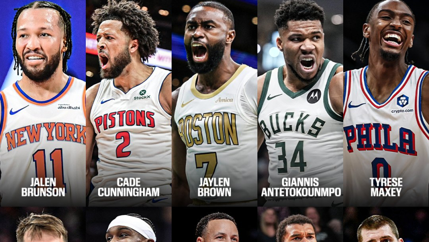 巧了！26年全明星首发美国球员国际球员正好各5名