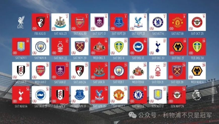 英超赛程公布，利物浦需要克服三大挑战！
