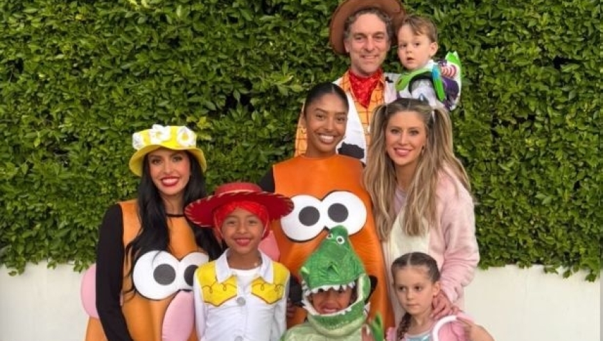 太有爱！瓦妮莎晒全家人与加索尔一家过万圣节照 大女儿亭亭玉立